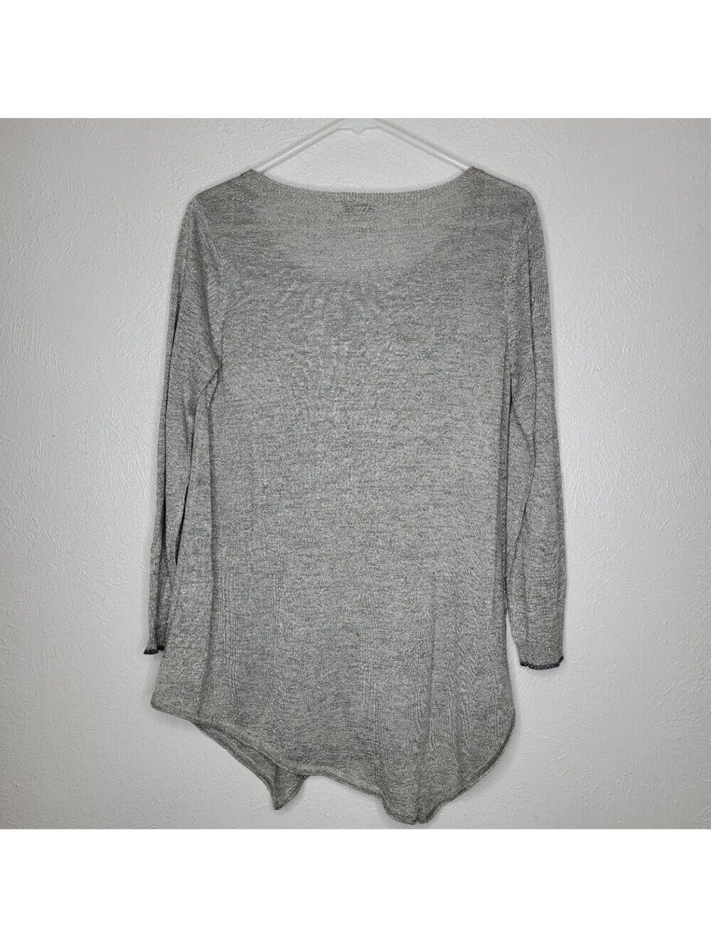 SALE 4/$30 JOIE Tambrel Sweater Silver Metallic Light Sweater Women's Size Med - Picture 10 of 11